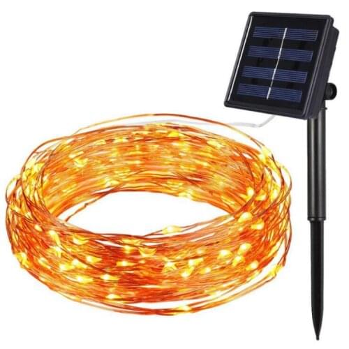 10/20/30/40m LED Outdoor Solar/USB Lamp LEDs String Lights Fairy Holiday Christmas Party Garland Solar Garden Waterproof Lights
