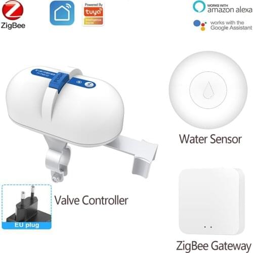 Tuya ZigBee Water Valve Controller EU Smart Home Water Self-cutting Solution App Remote Control Work With Tuya Alexa Google Home
