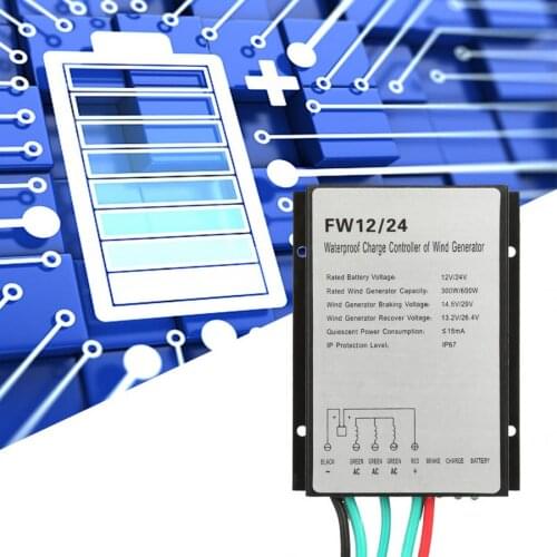 Waterproof Wind Turbine Generator Charge Controller Regulator FW12/24 Wind Turbine Controller Wind Generator Controller