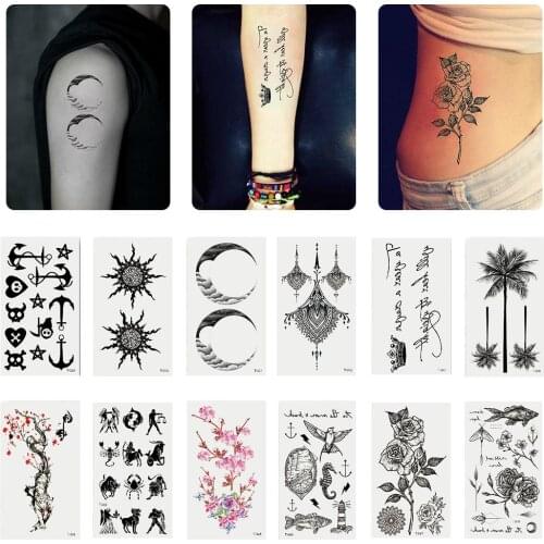 Fantastic Flower Animal Waterproof Women Men Temporary Tattoo Sticker Body Art