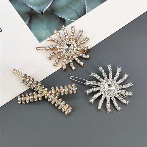 Fashion Hair Clip Pin Metal Geometric Alloy Hairband Circle Hairgrip Barrette Girls Holder Woman Hair Accessories Headwear Women