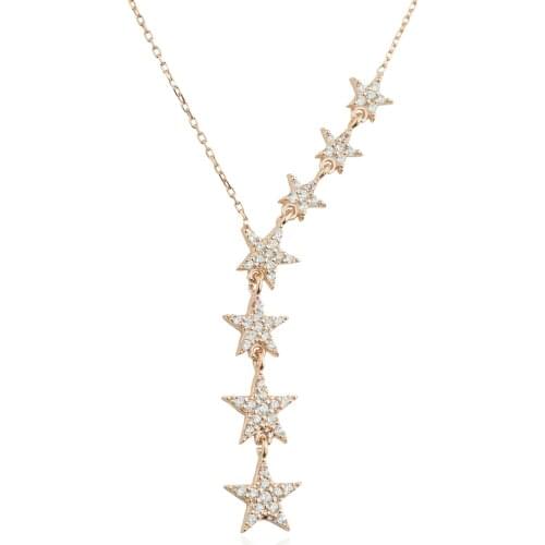 925 sterling Silver Star Pendant Elegant Pleasant Handy Wink the Glamorous Design Women For 2021 Trend Style Fashion New Jewelry necklace Model