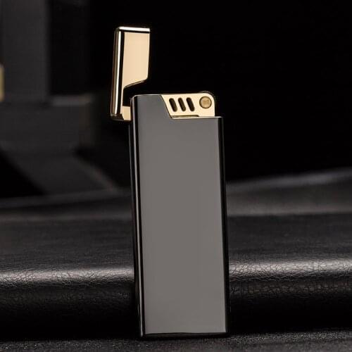 Zorro Ultra Thin Original Windproof Lighter Butane Gas Free Fire Retro Grinding Wheel Inflatable Waterproof Flint Metal Lighter