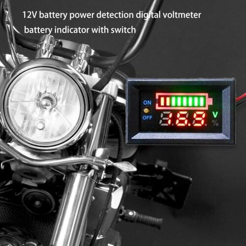 12V Full Automatic Car Battery Power Detection Digital Voltmeter LCD Display Battery Indicator Fast Chargeing with Switch