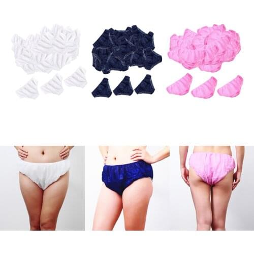 150 Pieces Nonwoven Disposable Panties for Women & Girls, Postpartum Incontinence Underwear, Travel Spa Paper Briefs