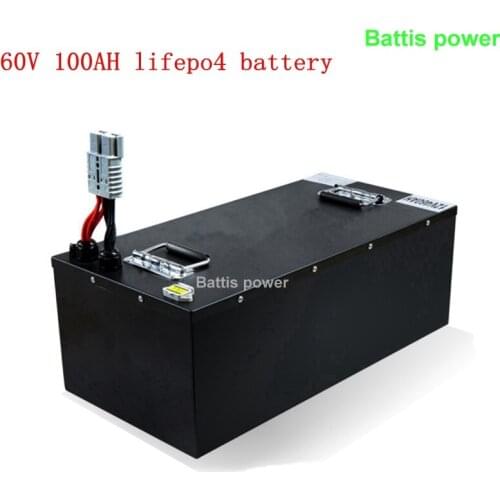 60V 100Ah lifepo4 battery pack with BMS for 3000W 4000W Electric Motorcycle Patrol Vehicles agricultural machine+10A charger