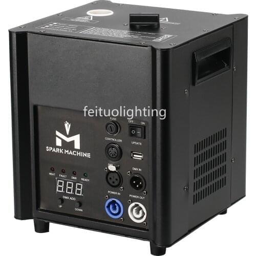 A- 4pcs with flight case Cold Spark Fireworks Fountain Pyrotechnics Machine 500W Dmx Remote Control Sparkler Projector for Weddi