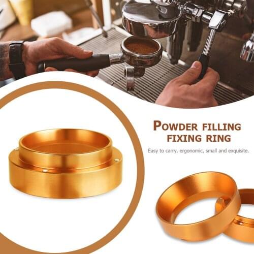Espresso Aluminum Coffee Dosing Ring Anti Falling Powder Filling Distributor Device Fixed Ring Kitchen Bar Supplies for Profilte