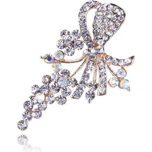 Beadsland Alloy Inlaid Rhinestone Brooch Design Fashionable High-end Clothing Accessories Pin Woman Gift BR0019