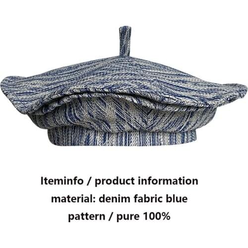 2021 Beret women Caps male nick girls womens winter hat painter cap warm thick pea newsboy hat PU leather denim fabric PhD hat