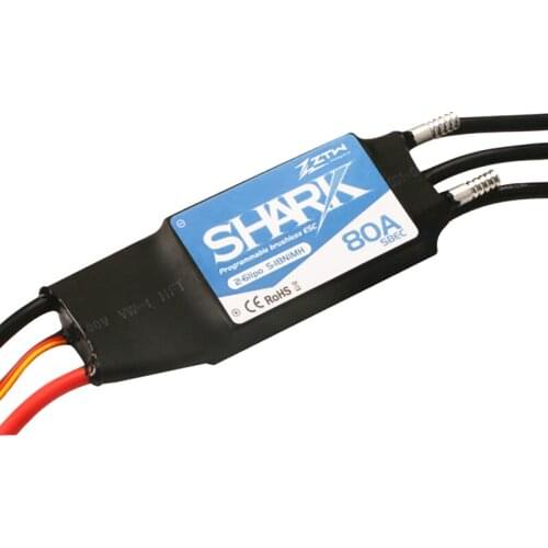 ZTW Shark 60A 70A 80A water-cooled Brushless ESC rc boat two-way waterproof Brushless ESC for RC Boat