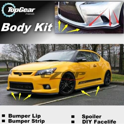 For TOYOTA Zelas For Scion tC Bumper Lip / Front Spoiler Deflector For TOPGEAR Fans Car View Tuning / Body Kit / Strip Skirt