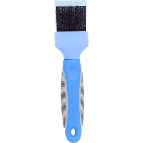 Double Sided Pet Brush Grooming Shedding Cleaning Massage Comb Styling Tool Dog Cat Hair Fur Bristle 090C