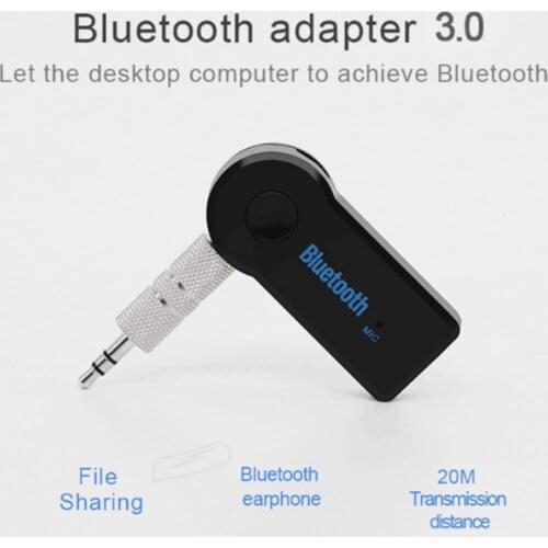 Kebidu Handfree Car Bluetooth Music Receiver 3.5mm Streaming A2DP Wireless Auto AUX Audio Adapter With Mic For Headphone