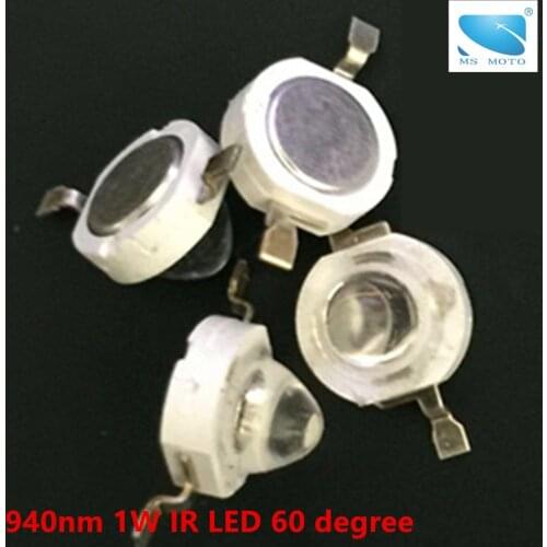 940nm infrared LED 60 degree IR LED Emitting diode 1W invisible IR for security camera or printer 40mil chip high power