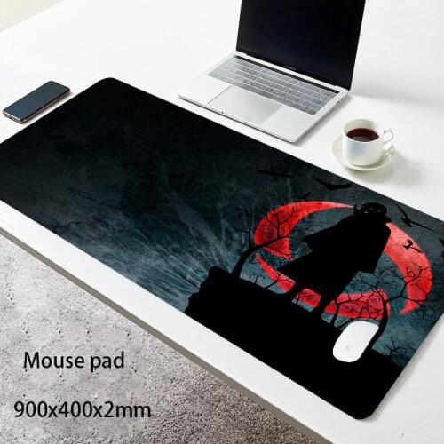 Uchiha Mouse Pad 90x40cm Pad Mouse Carpet Computer Padmouse Domineering Gaming Mousepad Gamer To Keyboard mouse pad manga mat