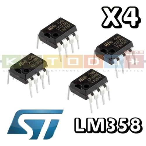 LM358 Industry-Standard Dual Operational Amplifiers DIL8 ( 4pcs )