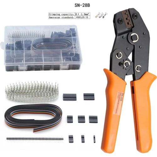 Multifunctional Pliers SN-28B Dupont Crimp Tool Press Pliers Crimp Connector+1550pcs Dupont Cable Jumper Wire Pin Header Housing