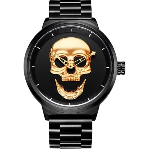 Mens Quartz AAA Watches Replica Male Luxury Skeleton Wrist Punk 2021 Fashion Personality Trend Handcuffs VIP Gold Wristwatch