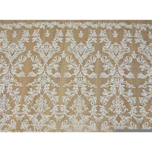 New bridal embroidery lace ivory fabric Embroidery for dres