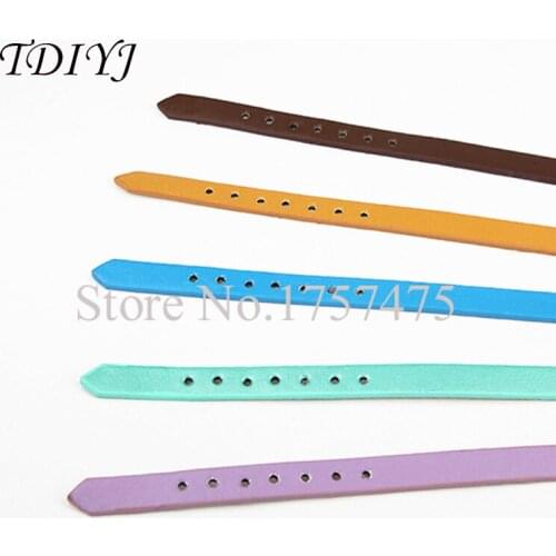 TDIYJ New Design 35cm Spring Colors Leather Bracelet without Locket fit Floating Charms Locket Bracelet for Women Jewelry