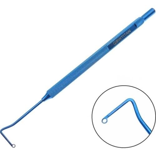 Ophthalmic Titanium Instruments Retina Detachment Hook with 1.5mm Oval Hole 1pcs eye tools
