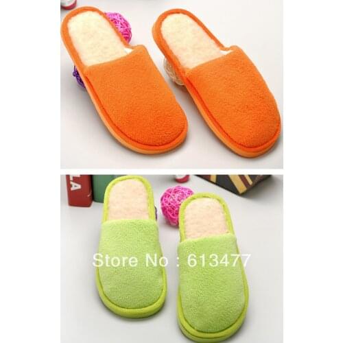 Autumn winter shoes Home slippers winter slippers,Coral fleece cotton slippers, indoor shoesTX016-10pcs