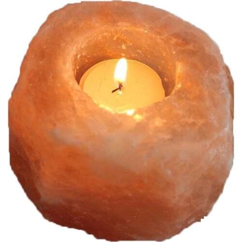 Himalayan Rose Salt Candlestick Style Salt Candle Candlestick candle holders