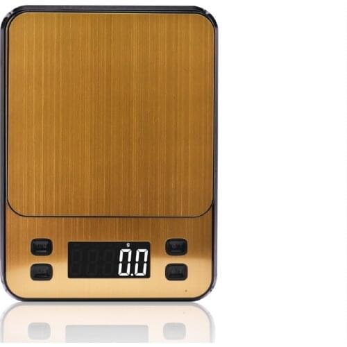 Golden stainless steel Portable Digital Kitchen Scale 10kg Food weight measuring Electronic Scale with USB power supply