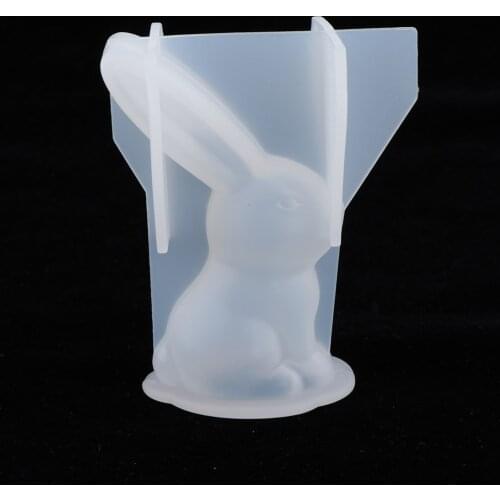 Silicone 3D Rabbit Molds for DIY Epoxy Resin Casting Soap Moulds Home Ornaments