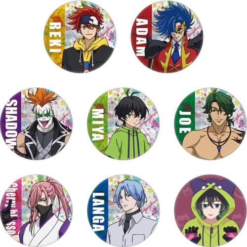 SK8 The Infinity Badges Pins Anime Langa Reki Miya Joe Adam SKwuxiandaMedal Metal Round Brooch Pin Bag Pendant Cosplay Props 58m