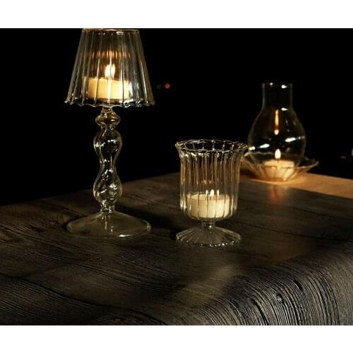 Tealight Glass Candle Holder For Home Garden Centerpiece Decoration Lamp Candle Holders Stand For Tabletop