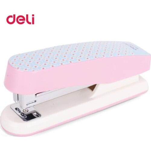 Deli 2017 Make Book Repair Stapler 3 Light Colours free shipping Standard Stapler High Quality Fashion Standard Manual Stapler
