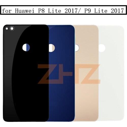 For Huawei P8 Lite 2017/ P9 Lite 2017 Back Glass Battery Back Cover Rear Housing Door Cover Repair Spare Parts