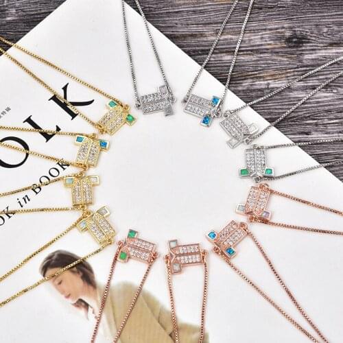 KAMAF batch of high quality copper inlaid AAA zircon clothes Opal adjustable bracelet ladies party gift