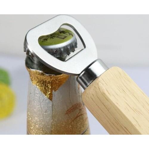 1Pcs Multifunctional Beer Bottle Opener 14cm Stainless Steel Creative Manual Master With Long handle Opener Kitchen Supplies
