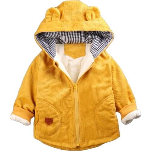 2021 Winter Children Sweater For Baby Girl Hooded Cotton-Padded Jacket With For Baby Girl Warm Shawl With Wool For Kids Clothes