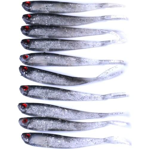 3pcs fishing Soft bait 10cm 3.6g Silicone Swimbaits isca Artificial Worm Soft Bait Fish Wobblers Bass Carp Flying Fishing Lure