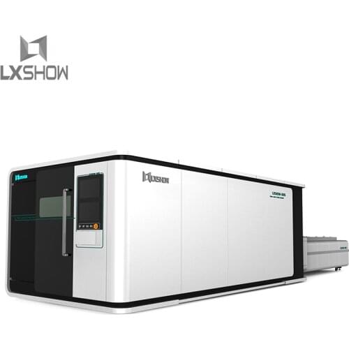 New design fiber laser cutting machine with exchange table 3015 enclosed fiber laser cutter with rotary