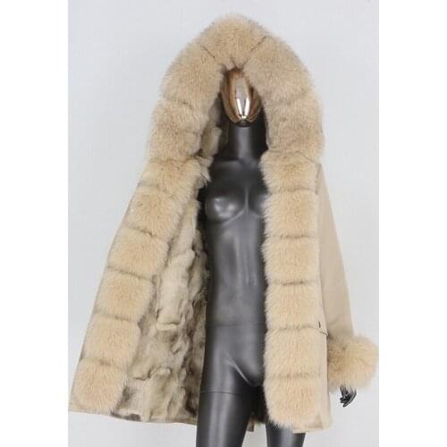 BLUENESSFAIR 2020 Waterproof Parka Winter Jacket Women Real Fur Coat Natural Fox Raccoon Fur Streetwear Thick Warm Outerwear New