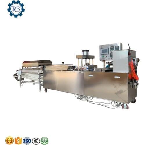 Chapati Roti Presser Thin Pancake Pressing Spring Roll Skin Press Making Machine Chapati Presser Baking Machine With Conveyor