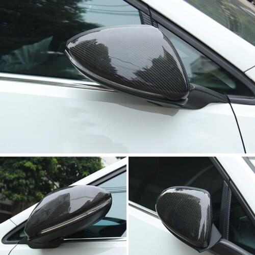 For KIA K3 2019 2020 Carbon Fiber ABS Car Side Door Rearview Mirror Protect Frame Cover Trims Car Styling Accessories