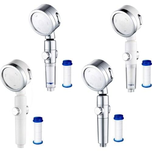 Shower 3-Function Filter Element High Pressure Shower Head Stop Button Multifunction Sprayer Water Saving Bathroom