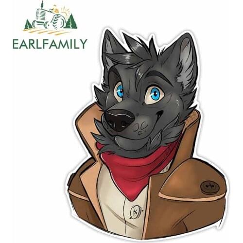 EARLFAMILY 13cm x 10cm for Furry Affinity Dot Waterproof Car Stickers Anime Scratch-proof Window Trunk Decal Vehicle Decoration