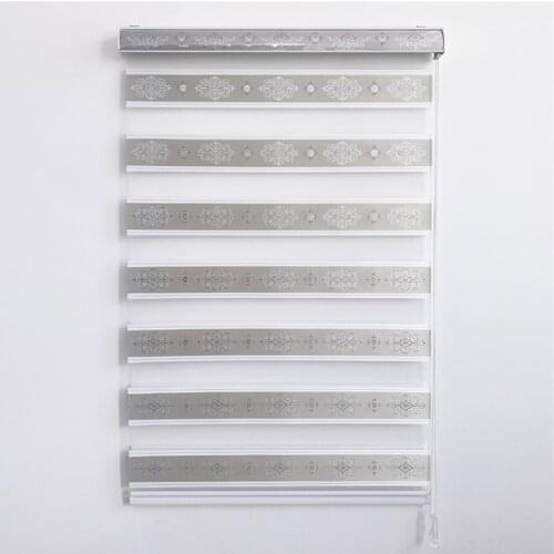 High end zebra roller blinds elegant day night blackout curtain for living room bedroom decoration #JN891