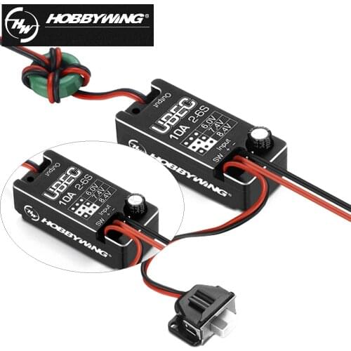 Hobbywing 10A 2-6S 10A-15A Waterproof UBEC Adjustable 6V/ 7.4V/ 8.4V With JR Output For Climbing Vehicle Crawlers Trucks Models