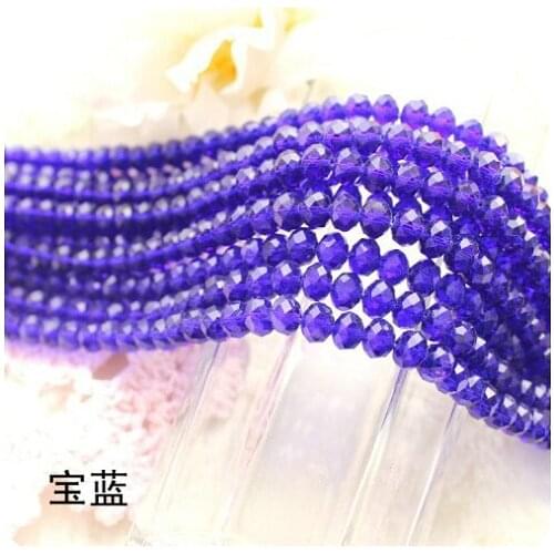 Crystal 5040 Rondelle Beads 6mm 8mm Sapphire Colour Handcraft Rondelle Beads ,Chandelier Deciration