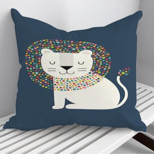 As A Lion Throw Pillows Cushion Cover On Sofa Home Decor 45*45cm 40*40cm Gift Pillowcase Cojines Dropshipping