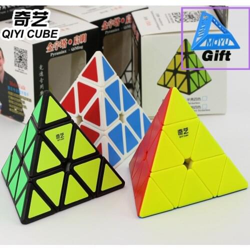 QiYi cube Magic puzzles XMD magic cubes Pyramid 3x3 Pyramorphix 3x3x3 stickerless and stickers professional speed cube twist toy