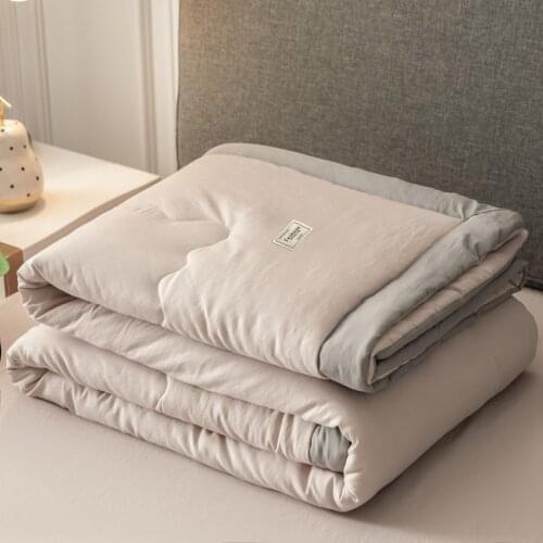 Air Conditioning Throw Blanket Washed Cotton Summer Cool Quilt Air-Conditioned Thin Blankets For Beds Office Sofa